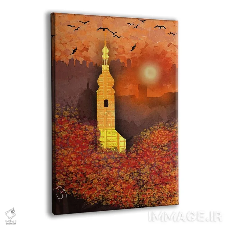 تابلو دکوراتیو معبد اثر دارلا فرارا - نمای پرسپکتیو محصول