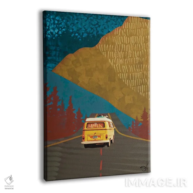 تابلو دکوراتیو ون زرد اثر دارلا فرارا - نمای پرسپکتیو محصول