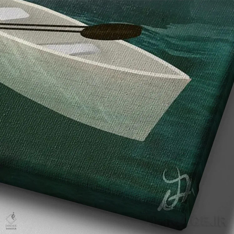 تابلو دکوراتیو مرغان دریایی اثر دارلا فرارا - نمای نزدیک بافت بوم