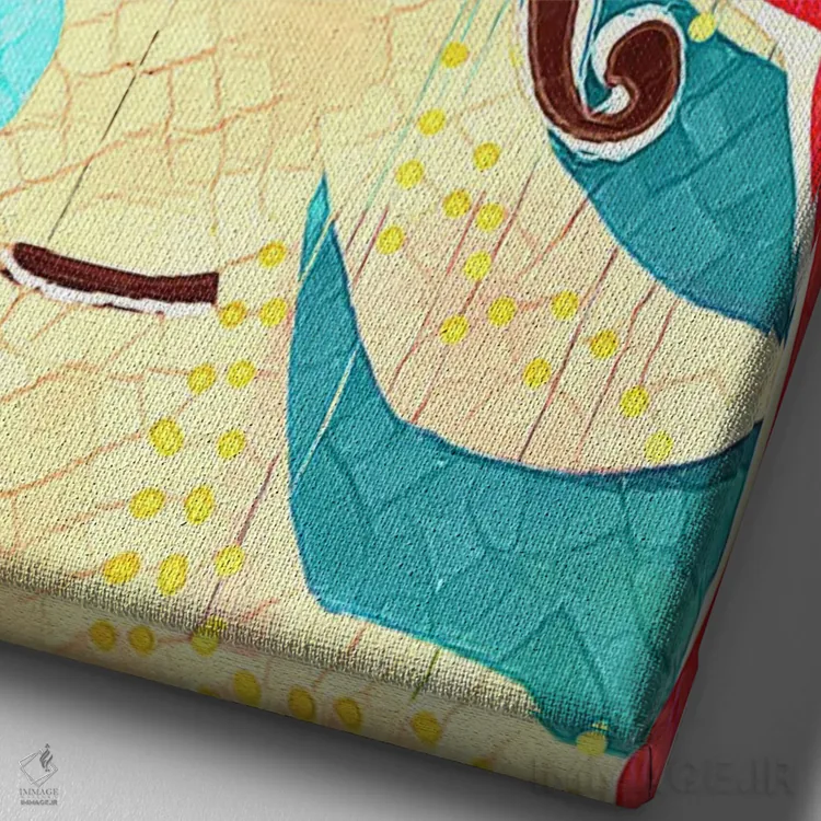 تابلو دکوراتیو ویلن سل اثر دارلا فرارا - نمای نزدیک بافت بوم