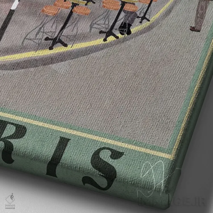 تابلو دکوراتیو خانه اودت پاریس اثر دارلا فرارا - نمای نزدیک بافت بوم