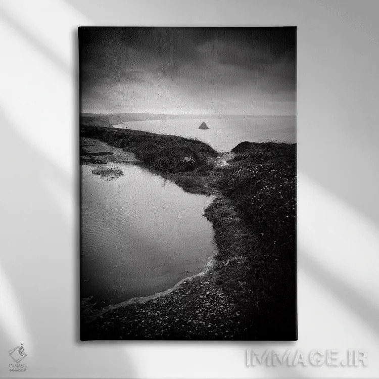 تابلو دکوراتیو آبگیر و برکه اثر دوریت فوگ - نمای روبهرو روی دیوار