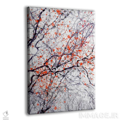 تابلو دکوراتیو درخت شکوفه آتشین ۲ اثر دوریت فوگ - نمای پرسپکتیو محصول
