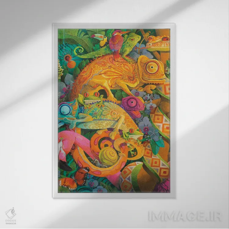 تابلو دکوراتیو دوستان غیرمنتظره اثر دیوید گالچات - نمای قابدار سفید