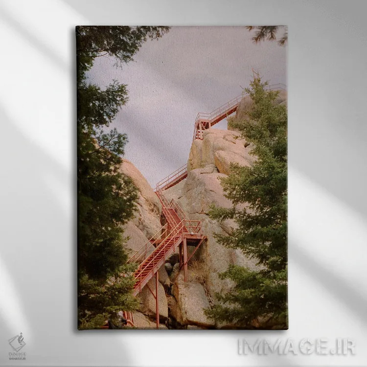 تابلو دکوراتیو بالا رفتن اثر دنیل گارسیا - نمای روبهرو روی دیوار