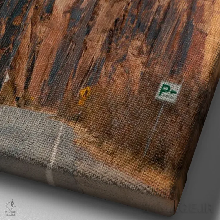 تابلو دکوراتیو پارکینگ اثر دنیل گارسیا - نمای نزدیک بافت بوم