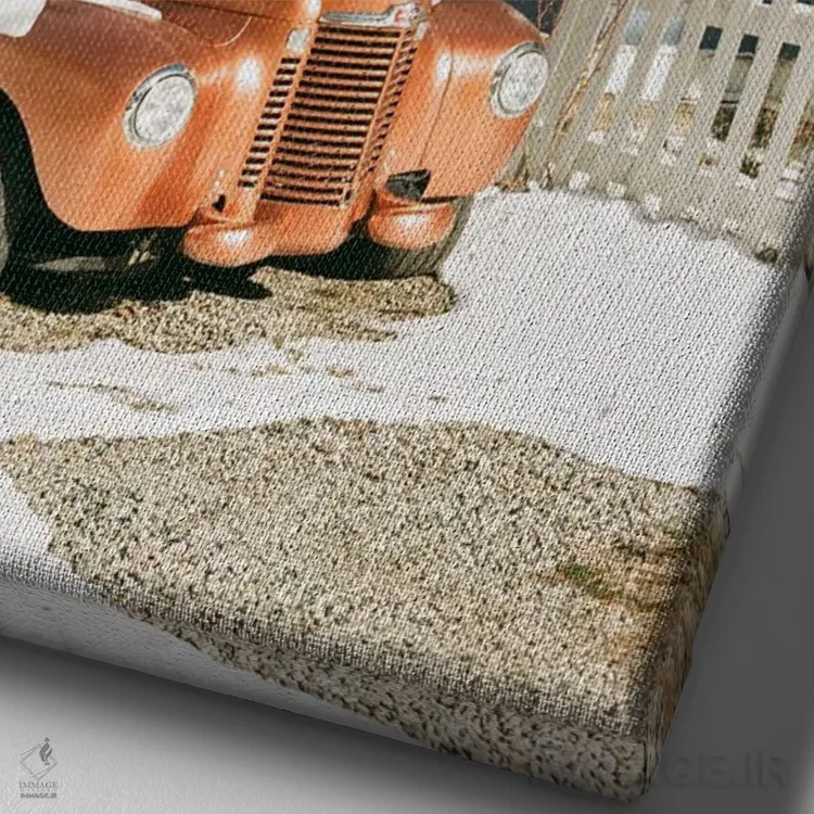 تابلو دکوراتیو کلاسیک کوهستانی اثر دنیل گارسیا - نمای نزدیک بافت بوم