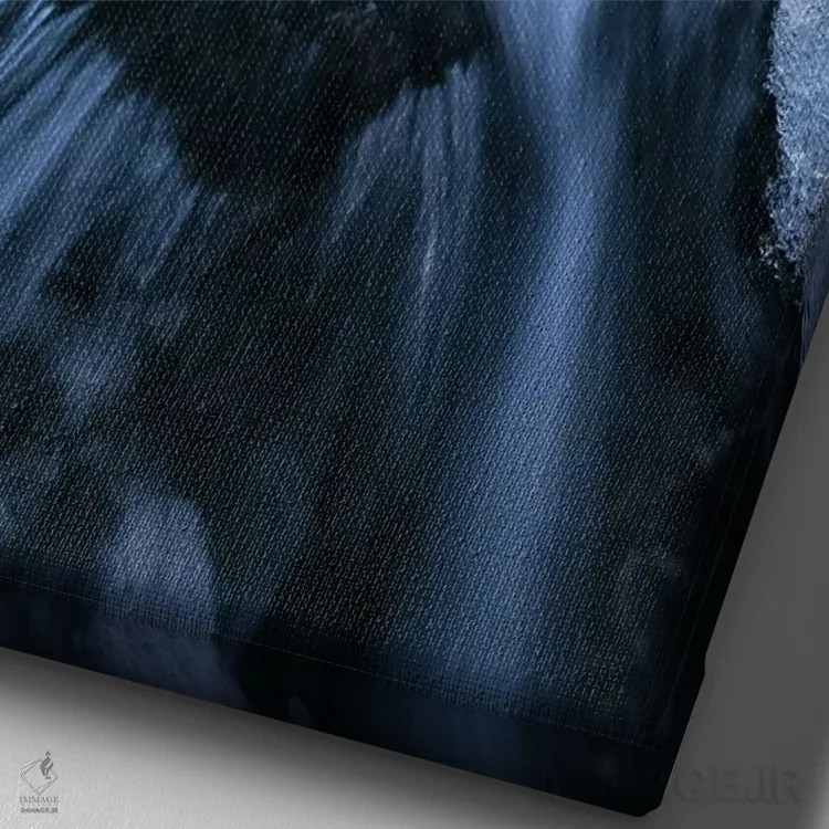 تابلو دکوراتیو جویبارهای یخ زده در کوه استتین شمال نروژ اثر دنیل گاستاگر - نمای نزدیک بافت بوم