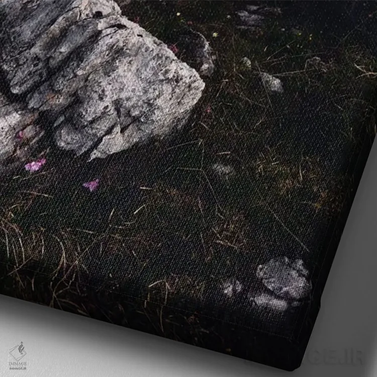 تابلو دکوراتیو نور دراماتیک در تره چیمه دی لاواردو اثر دنیل گاستاگر - نمای نزدیک بافت بوم