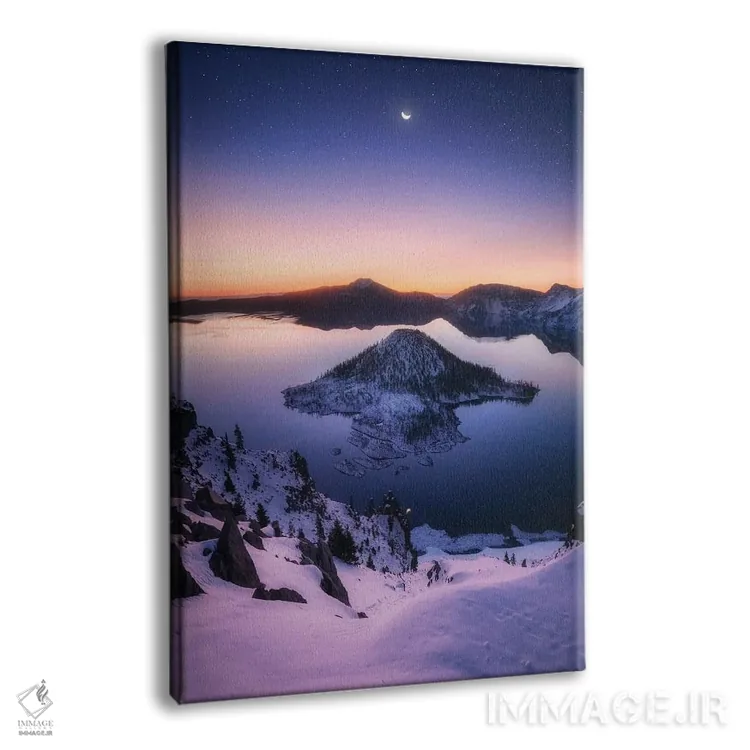 تابلو دکوراتیو سپیده دم در دریاچه کراتر اثر دنیل گاستاگر - نمای پرسپکتیو محصول