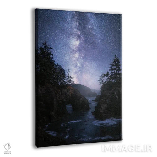 تابلو دکوراتیو راه شیری بالای ساحل وحشی اورگن اثر دنیل گاستاگر - نمای پرسپکتیو محصول