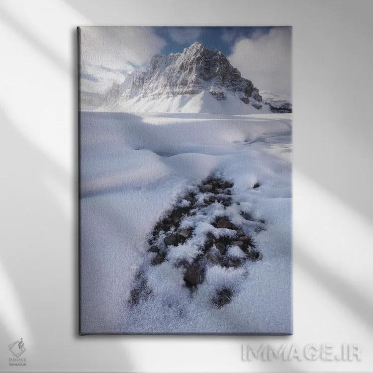 تابلو دکوراتیو صبح سرد زمستانی در دریاچه بو کانادا اثر دنیل گاستاگر - نمای روبهرو روی دیوار