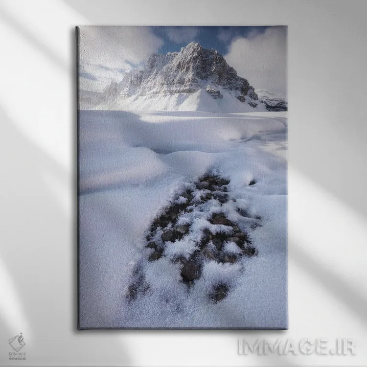 تابلو دکوراتیو صبح سرد زمستانی در دریاچه بو کانادا اثر دنیل گاستاگر - نمای روبهرو روی دیوار