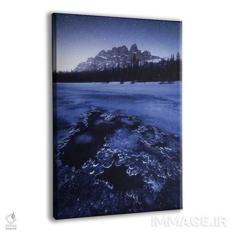 تابلو دکوراتیو شب یخبندان در کوه کسل آلبرتا اثر دنیل گاستاگر - نمای پرسپکتیو محصول