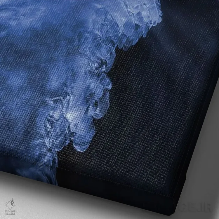 تابلو دکوراتیو طلوع زمستانی بسیار سرد در کوه شفرین آلبرتا اثر دنیل گاستاگر - نمای نزدیک بافت بوم