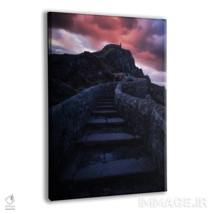 تابلو دکوراتیو غروب دراماتیک در دراگون استون اثر دنیل گاستاگر - نمای پرسپکتیو محصول