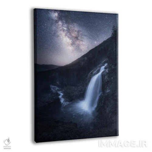 تابلو دکوراتیو راه شیری بر فراز آبشاری بزرگ در اتریش اثر دنیل گاستاگر - نمای پرسپکتیو محصول