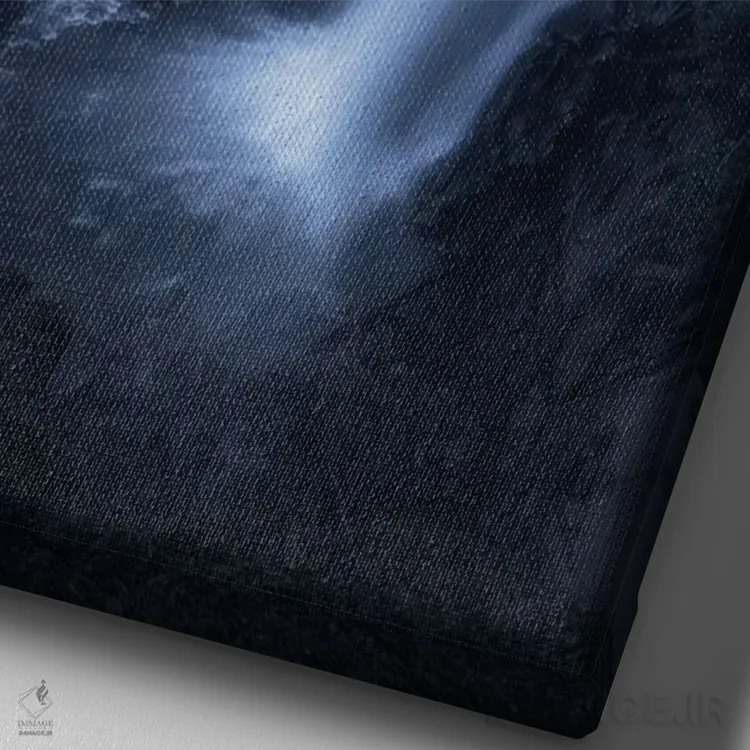 تابلو دکوراتیو راه شیری بر فراز آبشاری بزرگ در اتریش اثر دنیل گاستاگر - نمای نزدیک بافت بوم