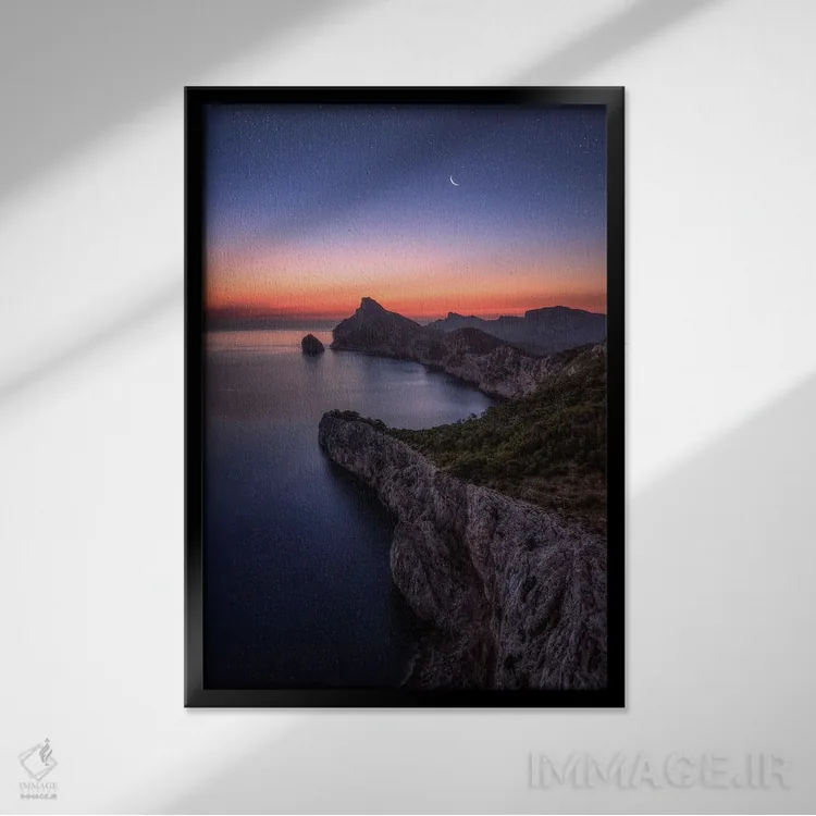 تابلو دکوراتیو طلوع در فورمنتور اثر دنیل گاستاگر - نمای قابدار مشکی