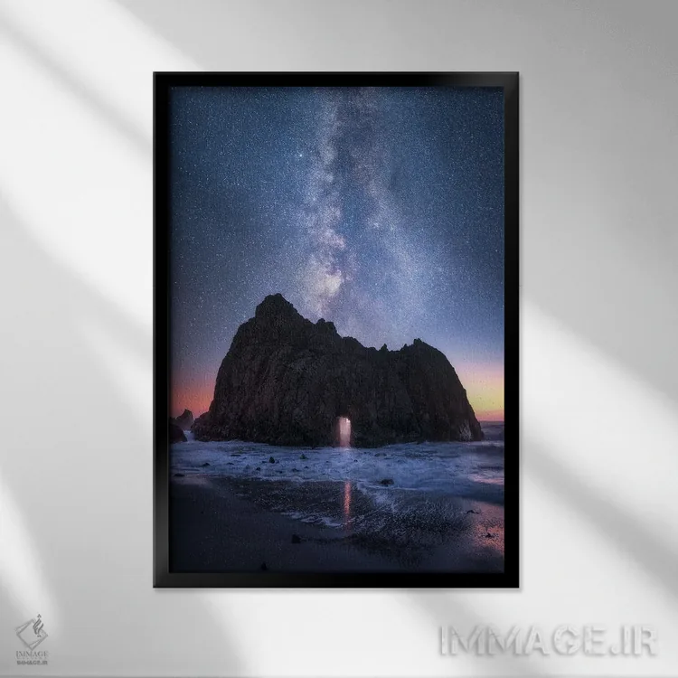 تابلو دکوراتیو دروازه ستارگان اثر دنیل گاستاگر - نمای قابدار مشکی