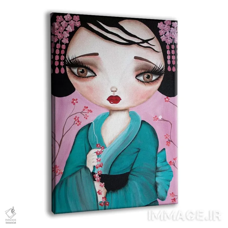 تابلو دکوراتیو گیشای کوچک اثر داتی گلیسون - نمای پرسپکتیو محصول