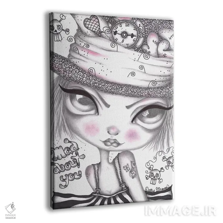 تابلو دکوراتیو دیوانه تو اثر داتی گلیسون - نمای پرسپکتیو محصول