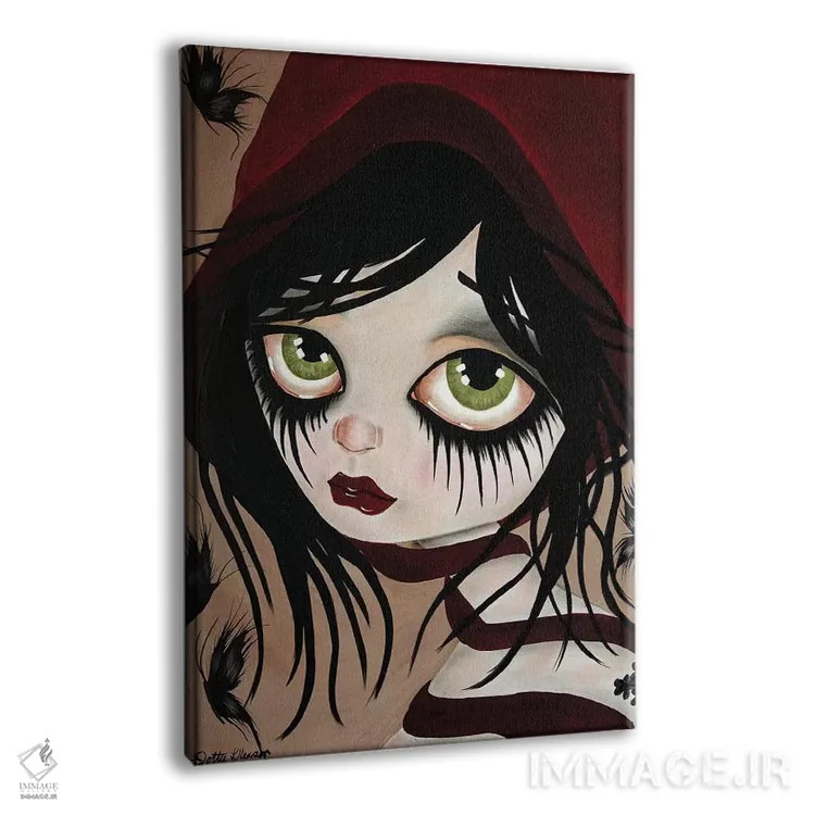 تابلو دکوراتیو قرمز اثر داتی گلیسون - نمای پرسپکتیو محصول