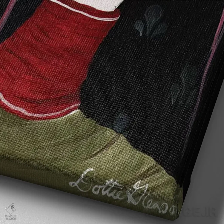 تابلو دکوراتیو وعده اثر داتی گلیسون - نمای نزدیک بافت بوم