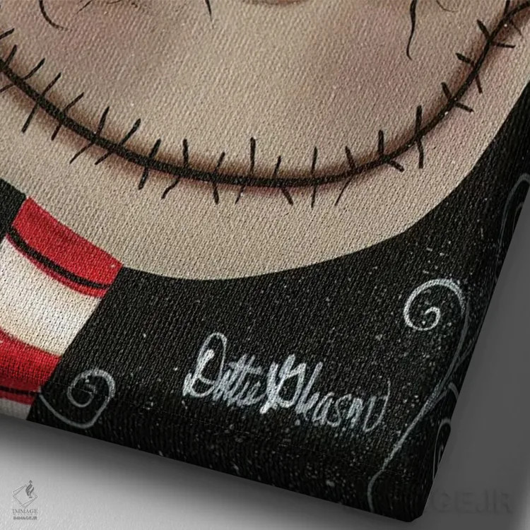 تابلو دکوراتیو روزی روزگاری اثر داتی گلیسون - نمای نزدیک بافت بوم