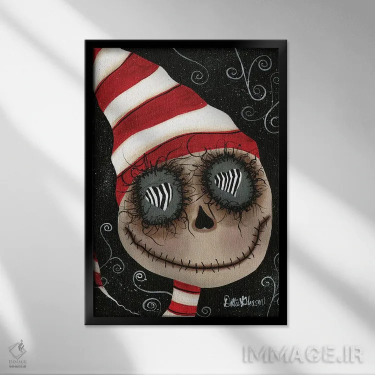 تابلو دکوراتیو روزی روزگاری اثر داتی گلیسون - نمای قابدار مشکی