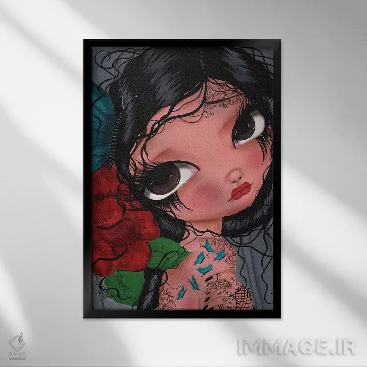 تابلو دکوراتیو وعده داده شده/وعده دار اثر داتی گلیسون - نمای قابدار مشکی