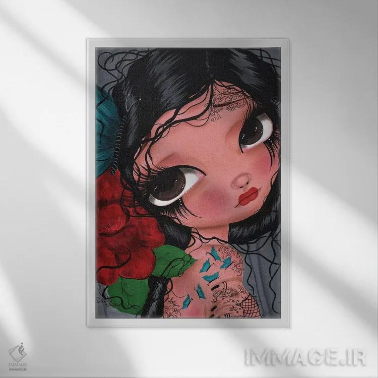 تابلو دکوراتیو وعده داده شده/وعده دار اثر داتی گلیسون - نمای قابدار سفید