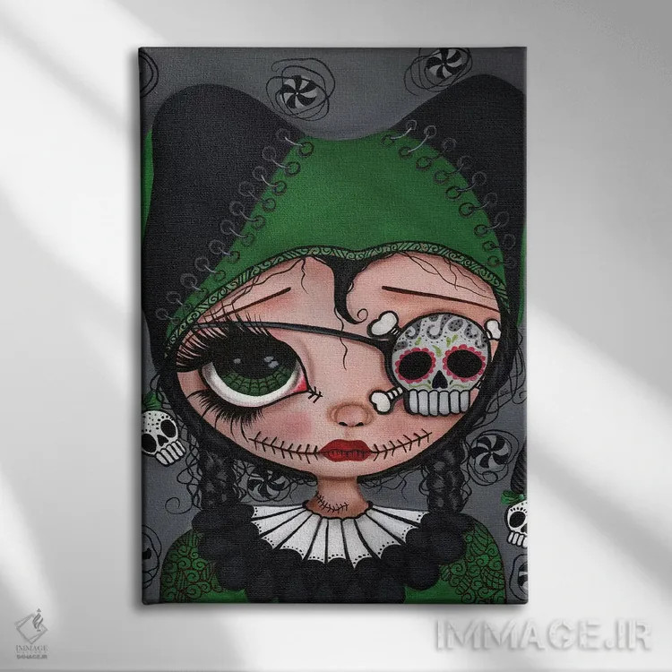 تابلو دکوراتیو کاملا آراسته اثر داتی گلیسون - نمای روبهرو روی دیوار