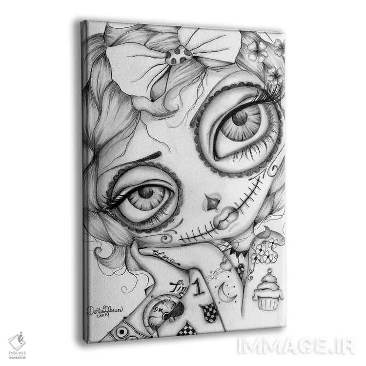 تابلو دکوراتیو آملیا روز مردگان اثر داتی گلیسون - نمای پرسپکتیو محصول