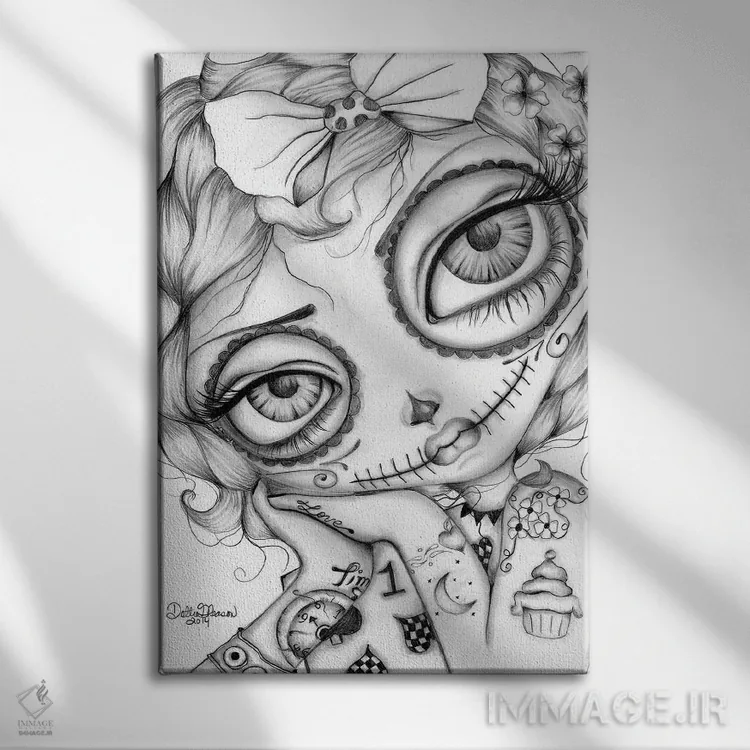 تابلو دکوراتیو آملیا روز مردگان اثر داتی گلیسون - نمای روبهرو روی دیوار