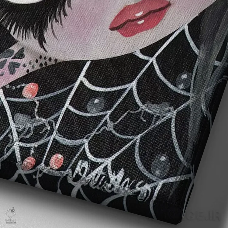 تابلو دکوراتیو وینتر اثر داتی گلیسون - نمای نزدیک بافت بوم