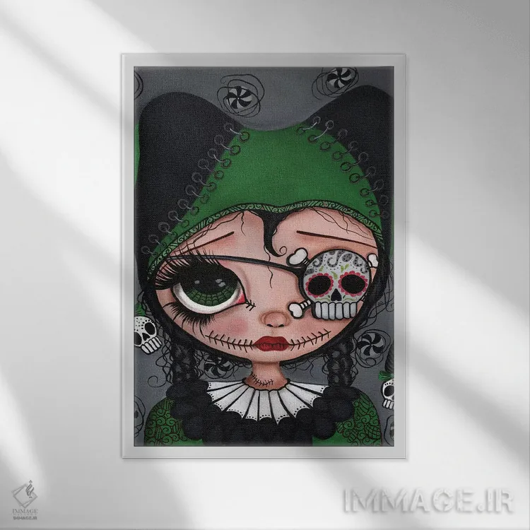 تابلو دکوراتیو کاملا آراسته اثر داتی گلیسون - نمای قابدار سفید