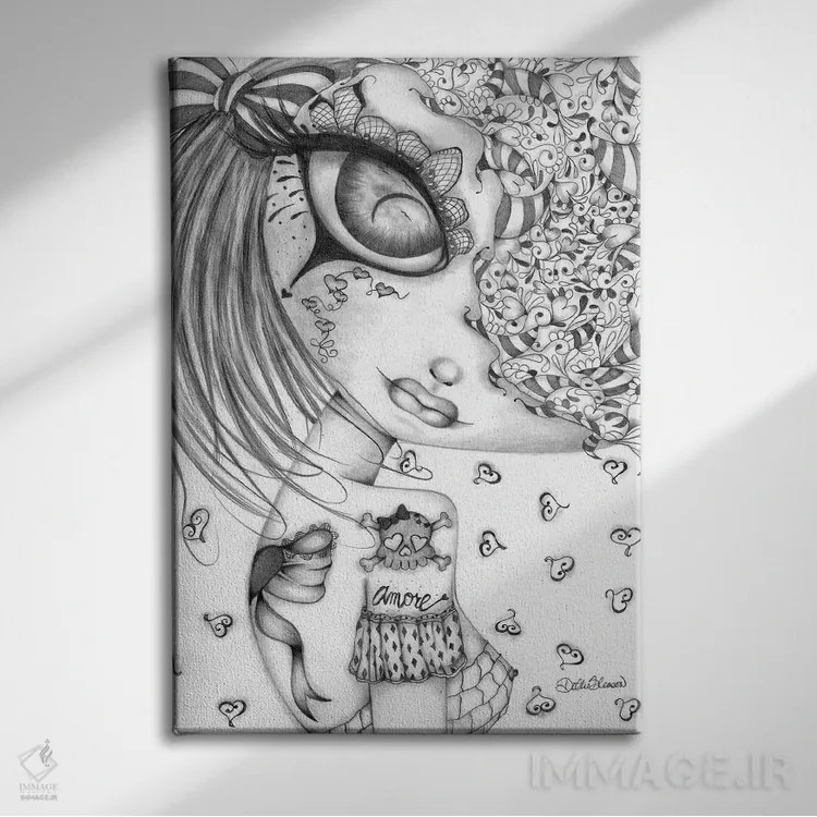تابلو دکوراتیو عشق ۱ اثر داتی گلیسون - نمای روبهرو روی دیوار