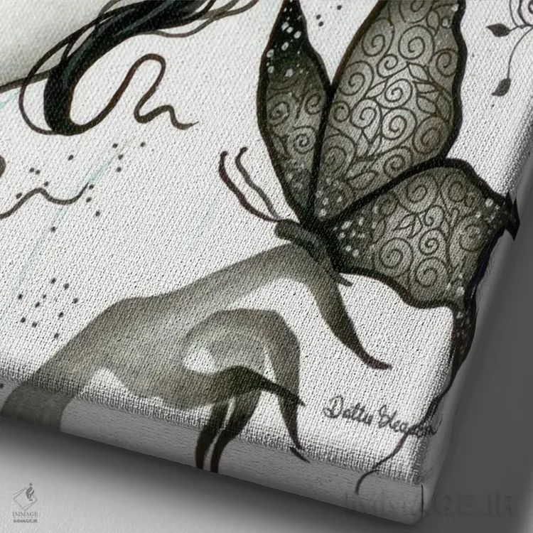 تابلو دکوراتیو لولیتا اثر داتی گلیسون - نمای نزدیک بافت بوم