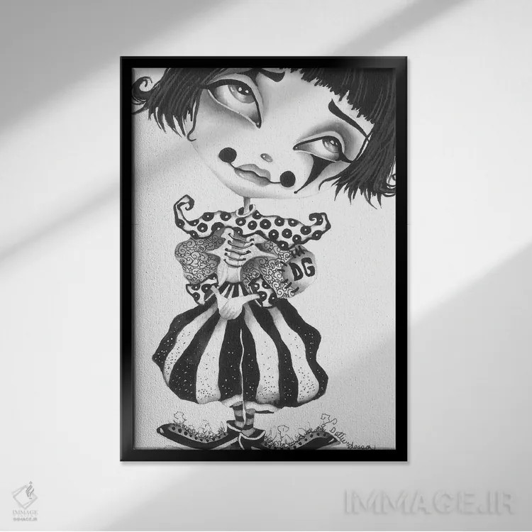 تابلو دکوراتیو دروسیلا اثر داتی گلیسون - نمای قابدار مشکی