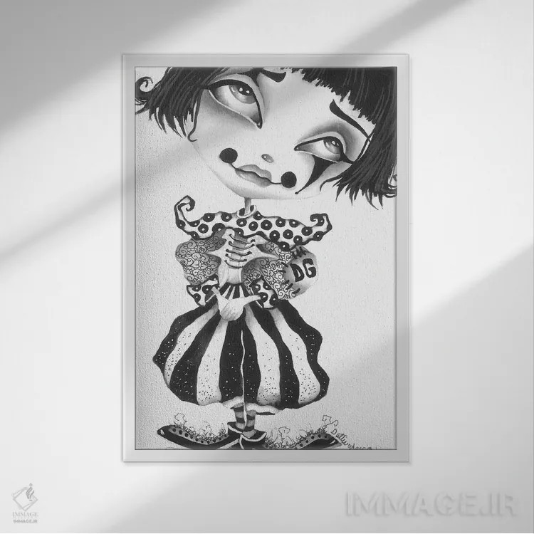 تابلو دکوراتیو دروسیلا اثر داتی گلیسون - نمای قابدار سفید