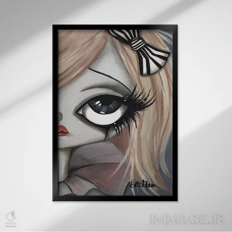 تابلو دکوراتیو آملی اثر داتی گلیسون - نمای قابدار مشکی