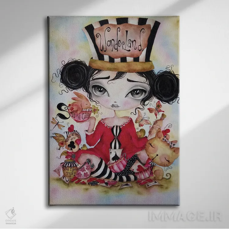 تابلو دکوراتیو سرزمین عجایب ۱ اثر داتی گلیسون - نمای روبهرو روی دیوار