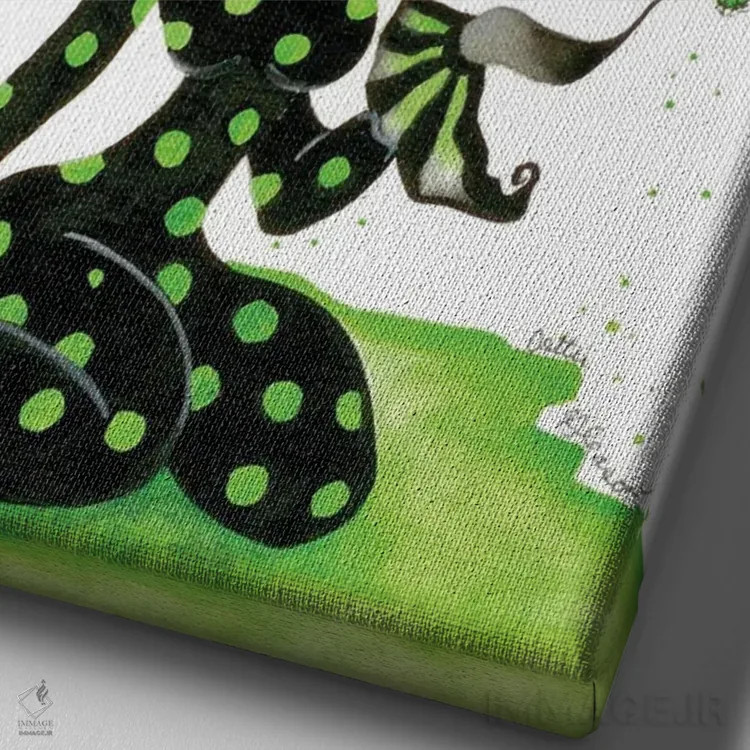 تابلو دکوراتیو نوکس اثر داتی گلیسون - نمای نزدیک بافت بوم