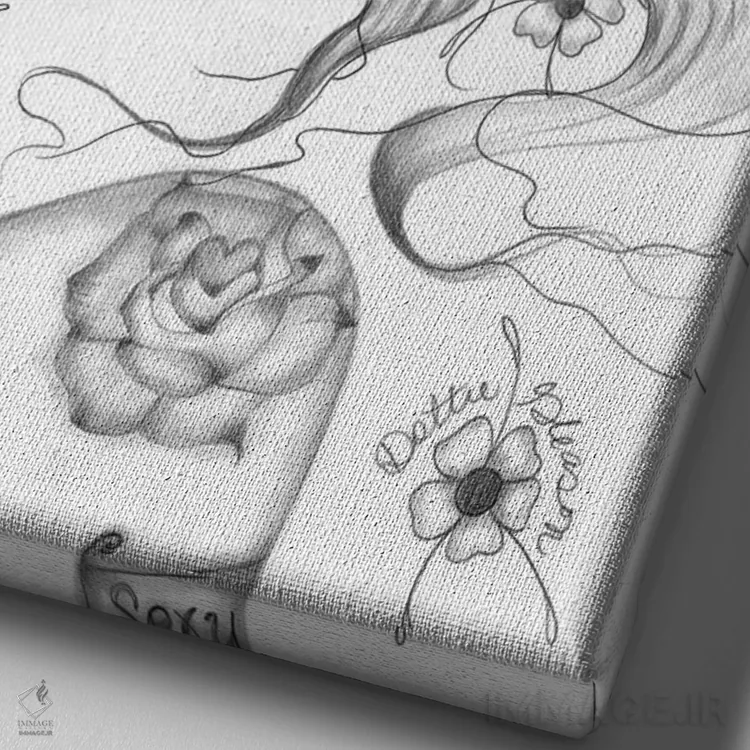 تابلو دکوراتیو ای روح من بیدار شو اثر داتی گلیسون - نمای نزدیک بافت بوم