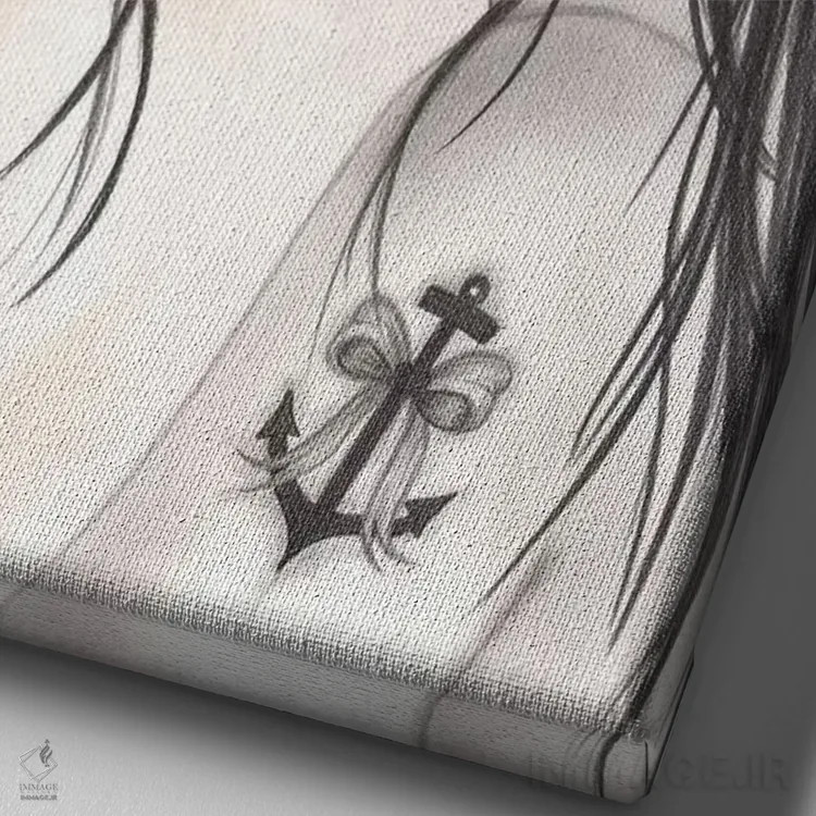 تابلو دکوراتیو بلا اثر داتی گلیسون - نمای نزدیک بافت بوم