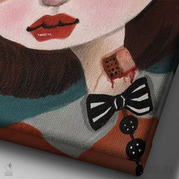 تابلو دکوراتیو بتی اثر داتی گلیسون - نمای نزدیک بافت بوم