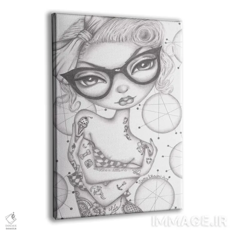 تابلو دکوراتیو بتی اثر داتی گلیسون - نمای پرسپکتیو محصول