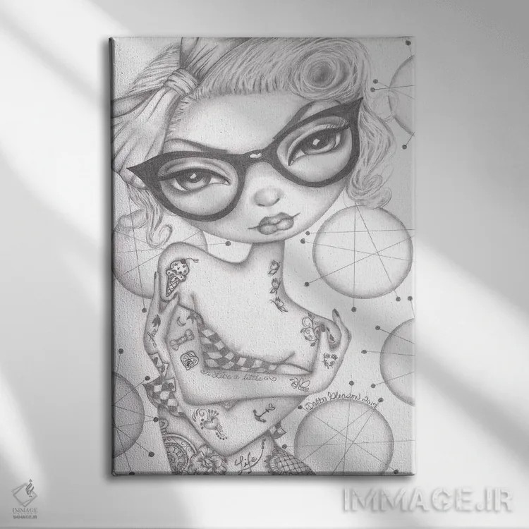 تابلو دکوراتیو بتی اثر داتی گلیسون - نمای روبهرو روی دیوار