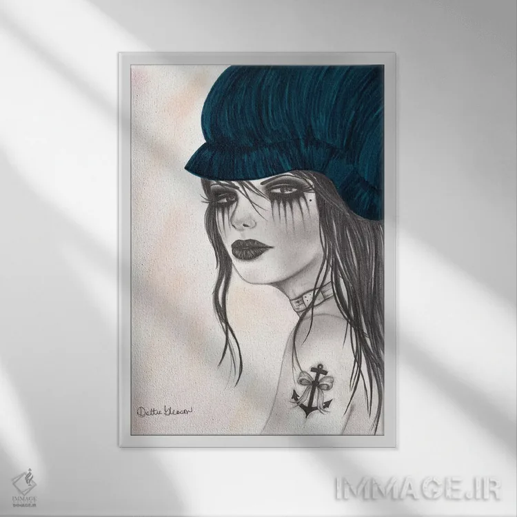 تابلو دکوراتیو بلا اثر داتی گلیسون - نمای قابدار سفید